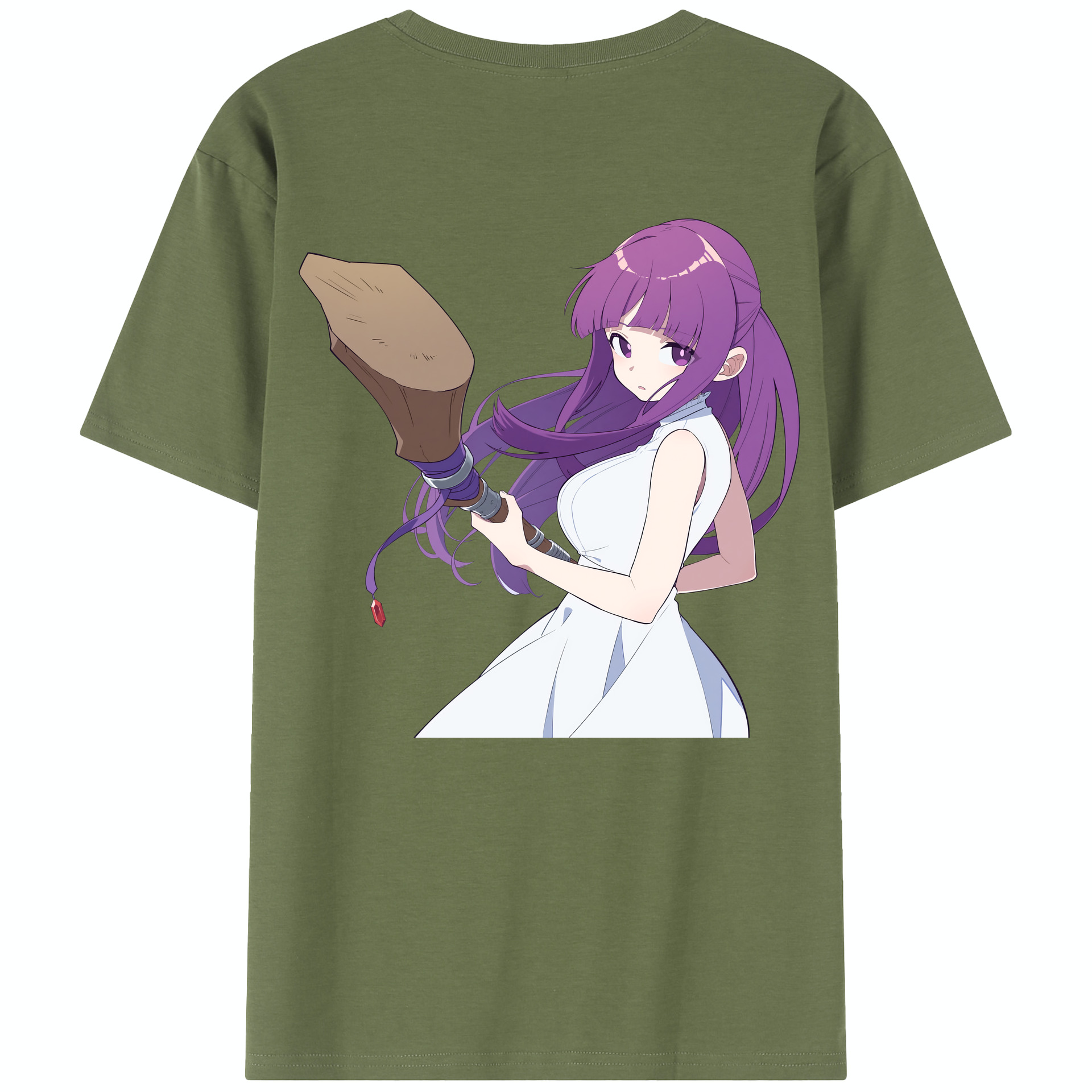 （画像用） 葬送のフリーレン Frieren 綿100％半袖Tシャツ（背面プリント）